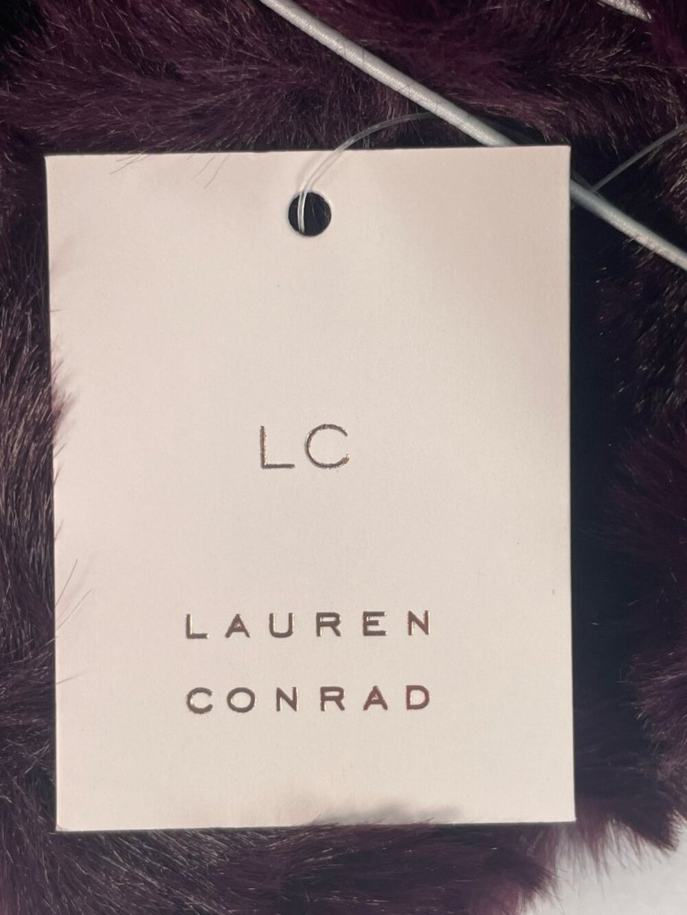 Lauren Conrad Wozzie Faux Fur Wine Red Slippers Women's Size 2XL (10-11) NEW - Picture 4 of 6